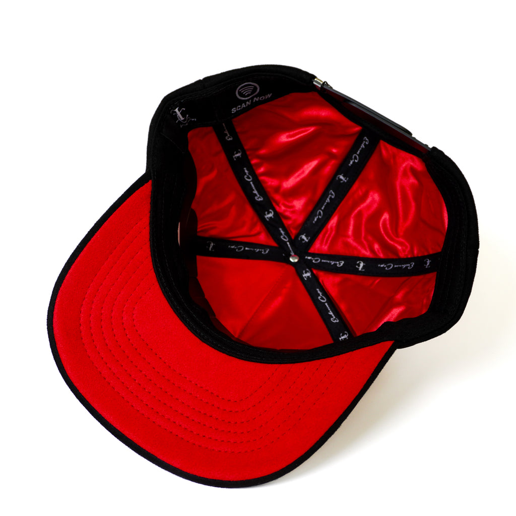 Michoacán México SnapBack Hat-Black/Red Suede