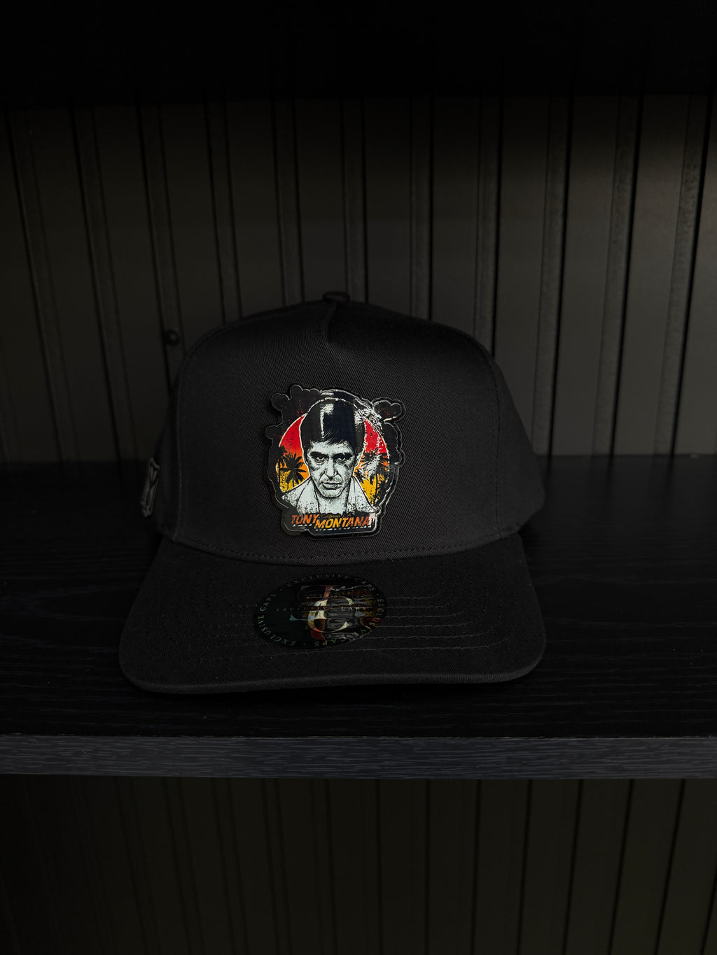 Exclusive Caps Tony Montana SnapBack Hat- Black Cotton