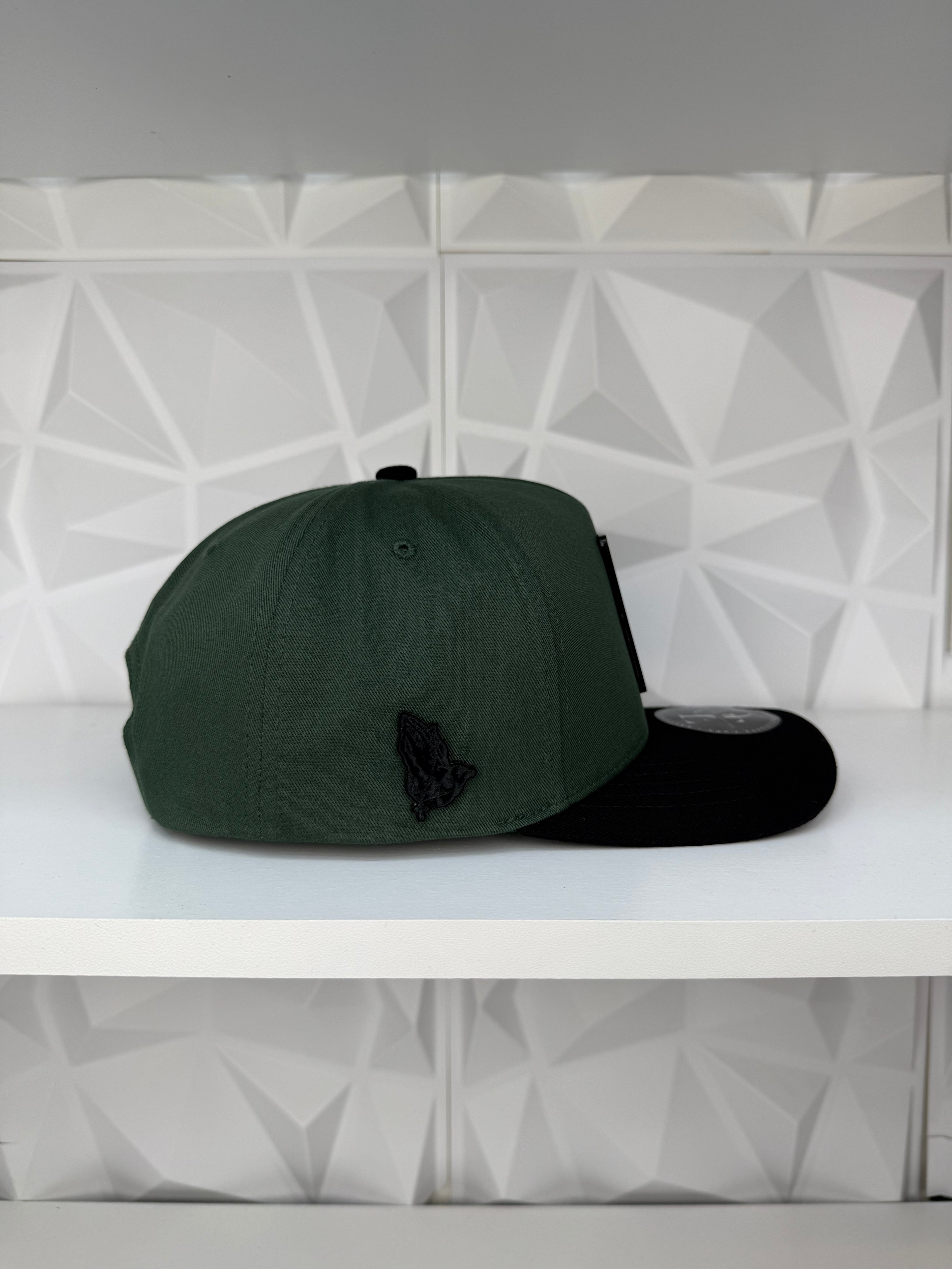 San Judas Tadeo Color SnapBack Hat-Green/Black