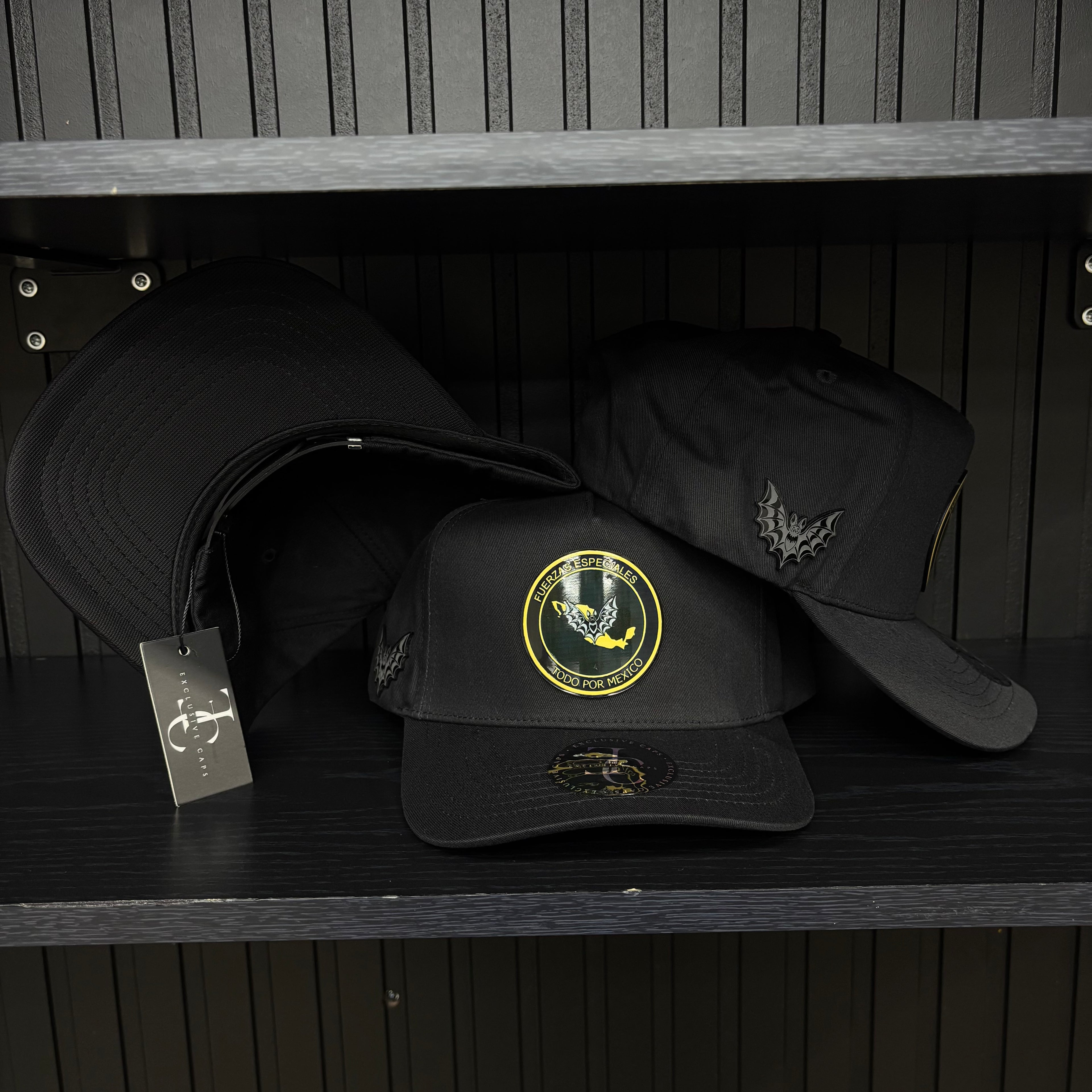 Exclusive Caps Fuerzas especiales Murciélagos SnapBack Hat-Negro