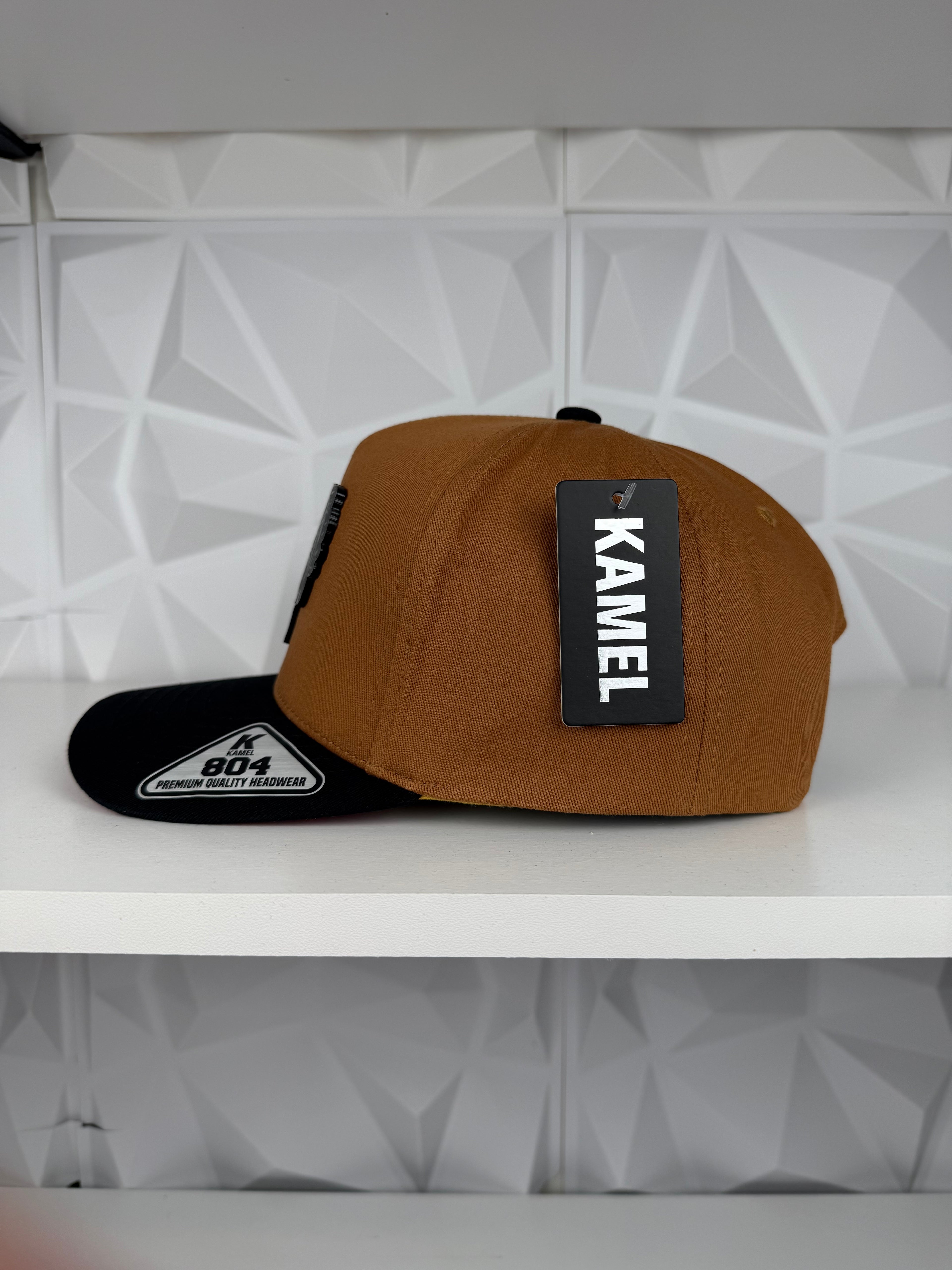 Gallo black plate SnapBack hat-Brown/black