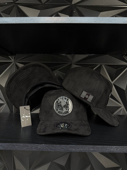 América SnapBack hat-Black Suede Black Plate