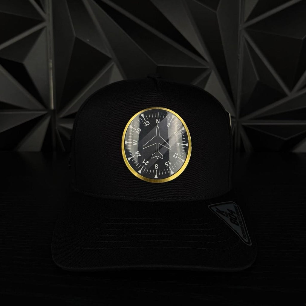 True North pilot SnapBack hat- black