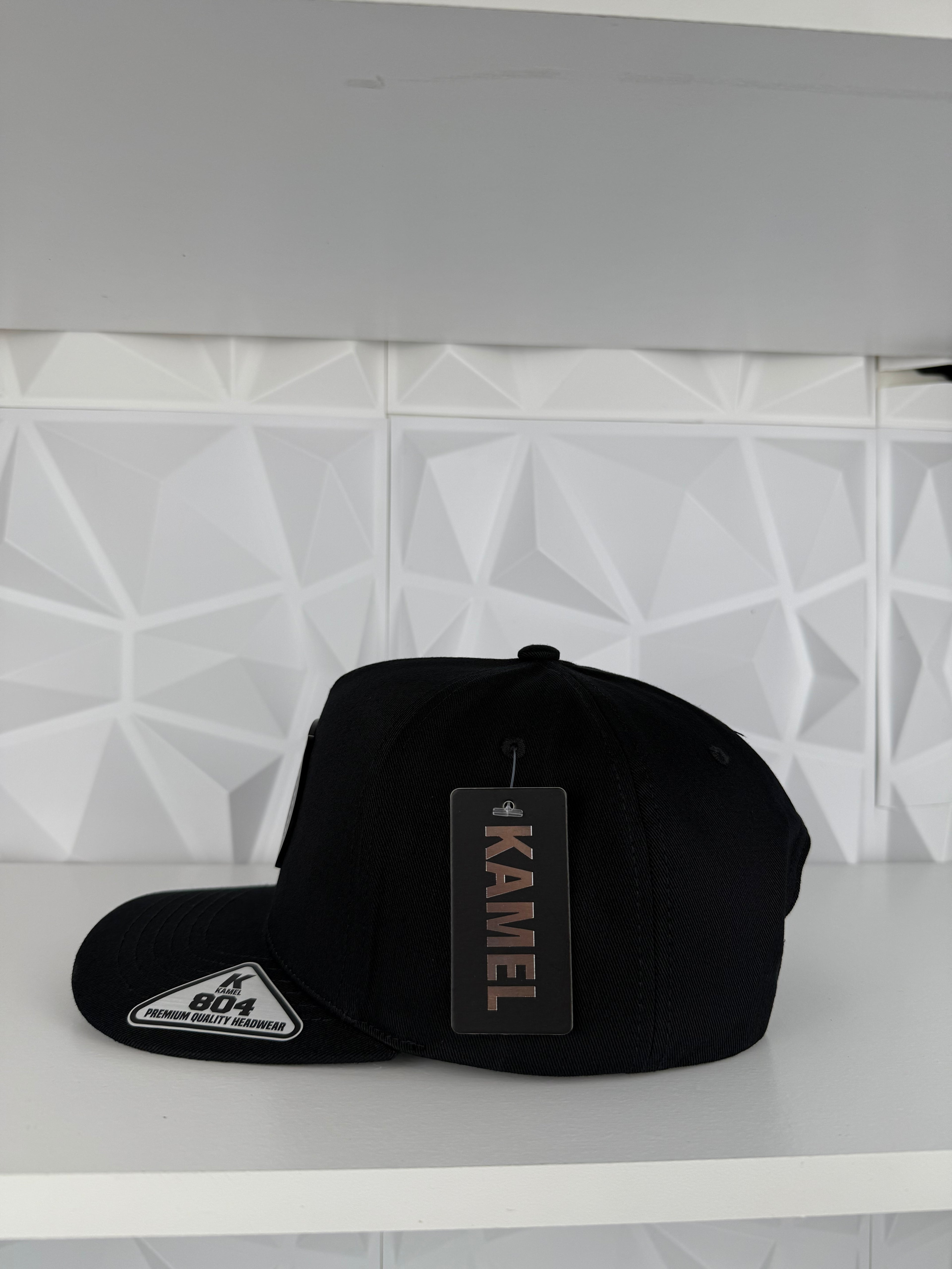 Búho Placa SnapBack Gorra-Negra