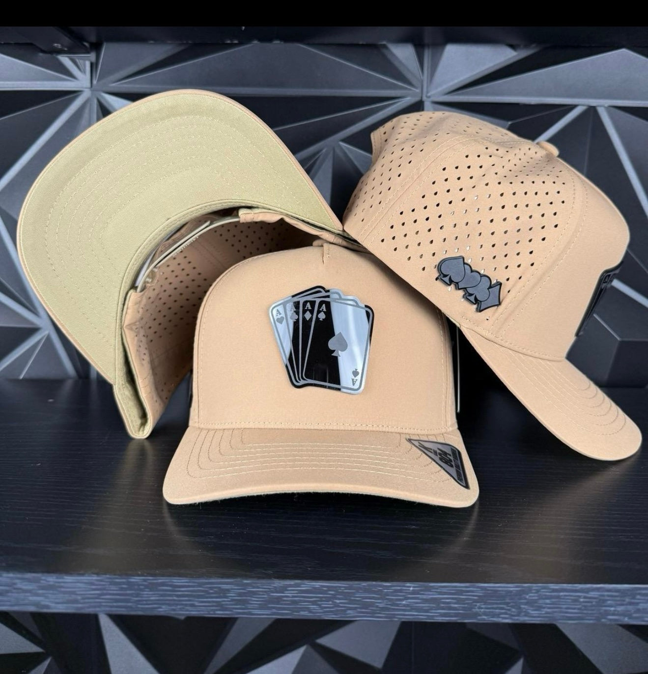 Poker plate SnapBack hat-khaki