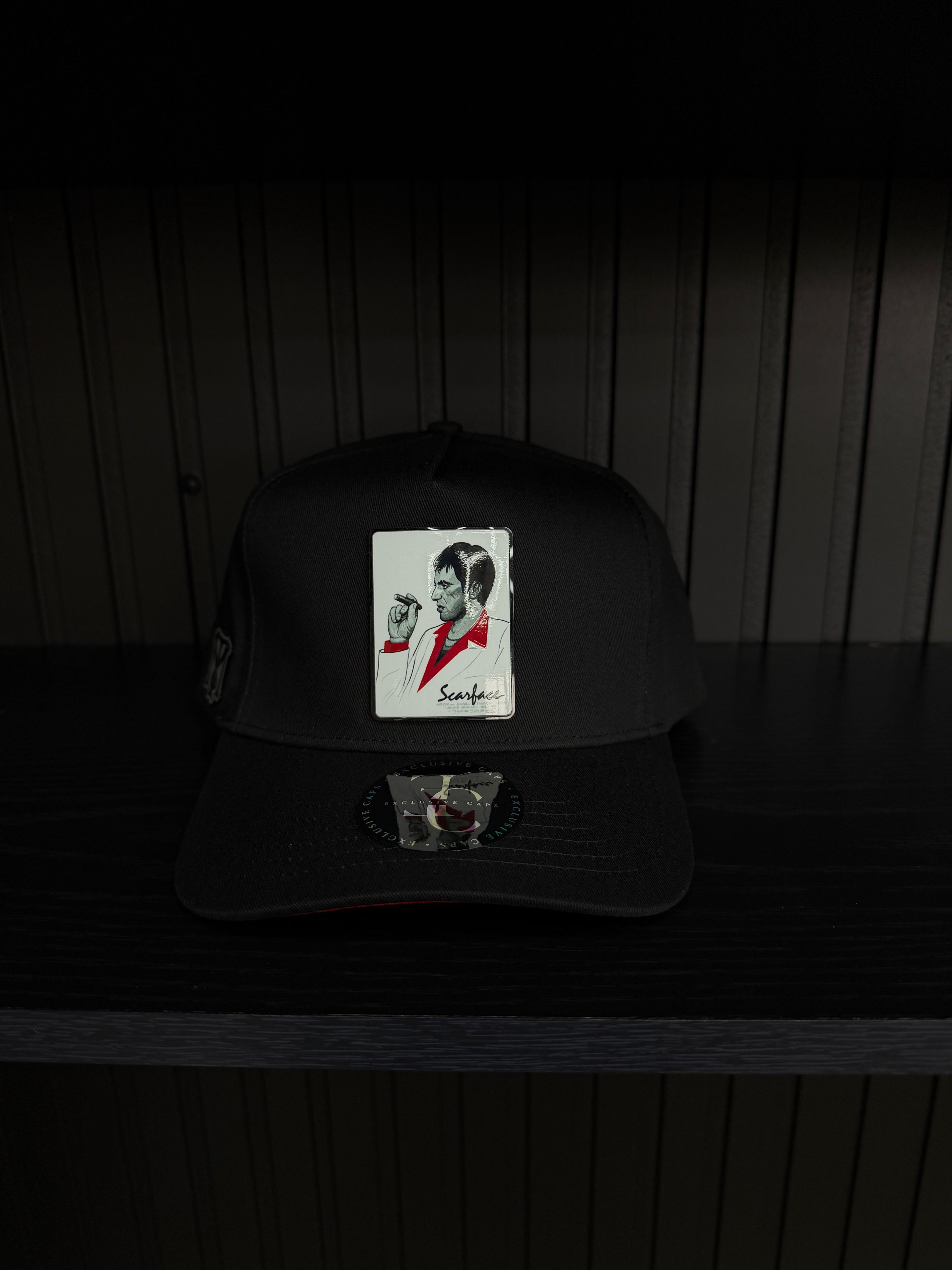 Tony Montana Scarface SnapBack Hat-Black/Red