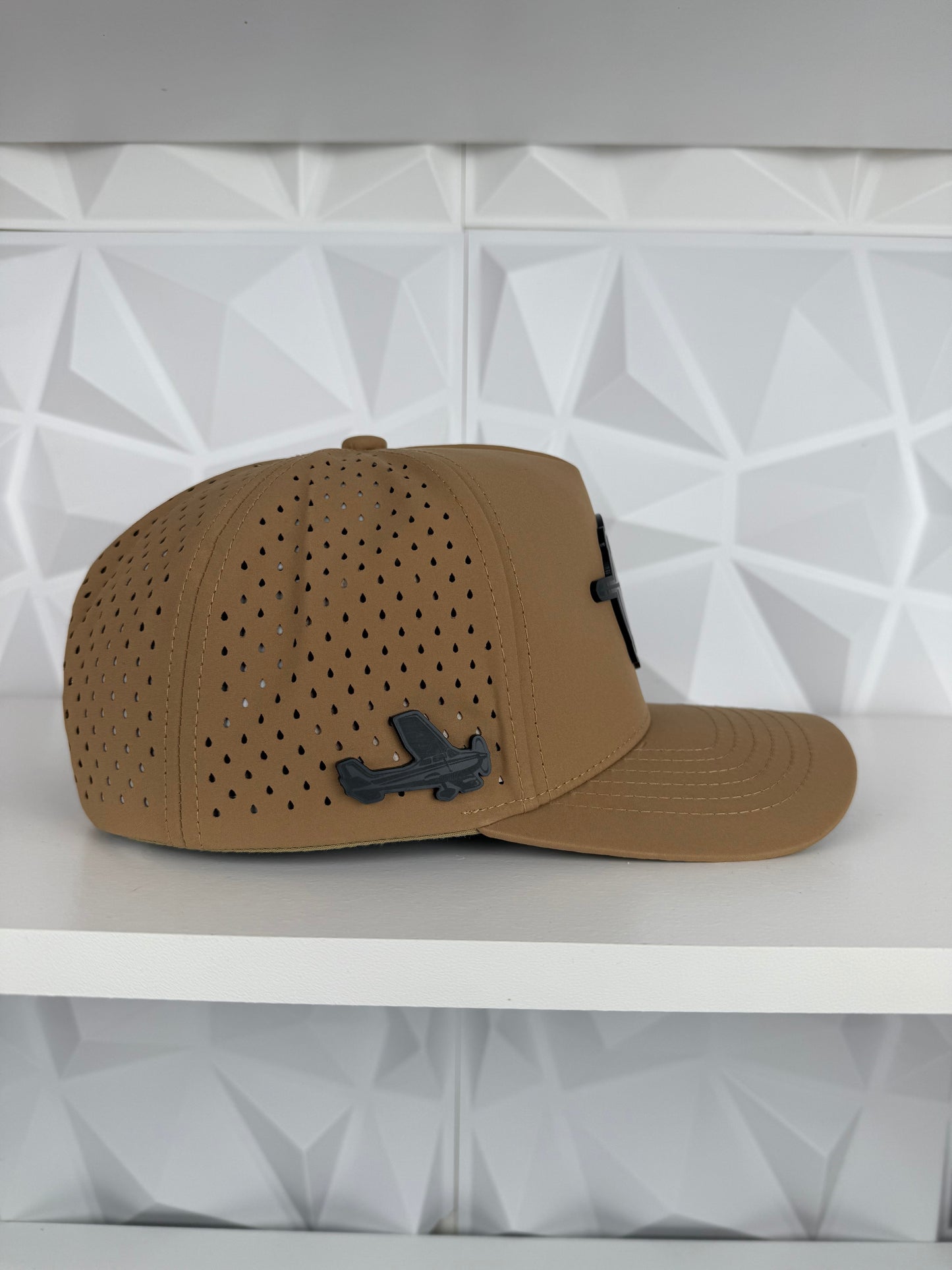 Brújula Avión Placa SnapBack Gorra-Kaki