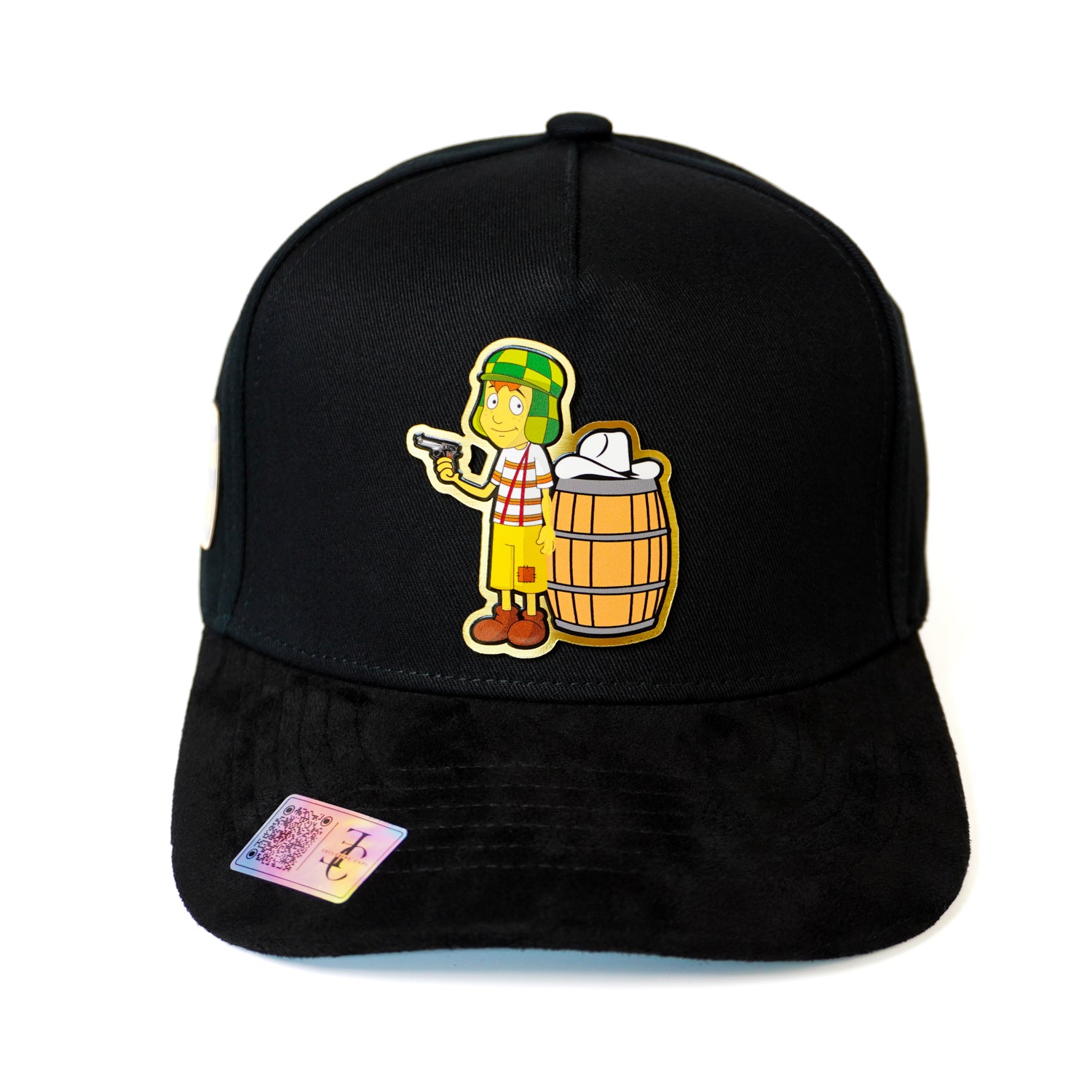 Chavo SnapBack Hat-Black Suede Visor