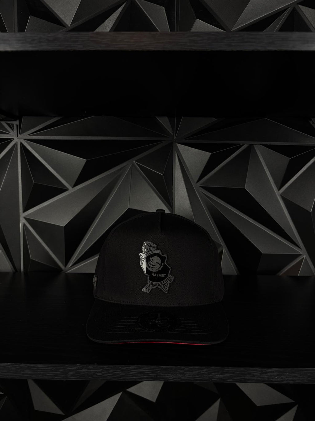 Nayarit México estado SnapBack Hat-Black/Red Visor Cotton Cap