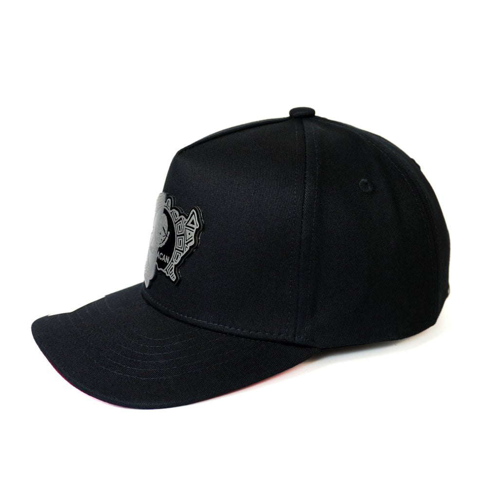 Michoacán Snapback — Negro/Rojo Algodon