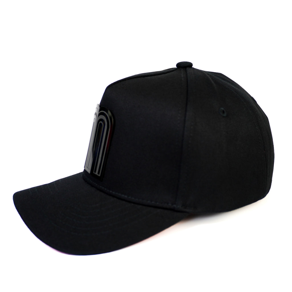 M de México Snapback — Negra/Visera Roja – vista 4