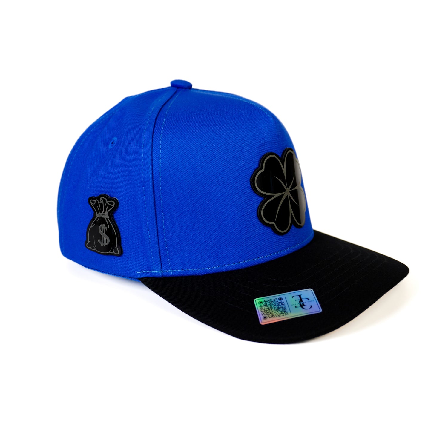 Trebol Azul/Negro Snapback Hat- Algodon