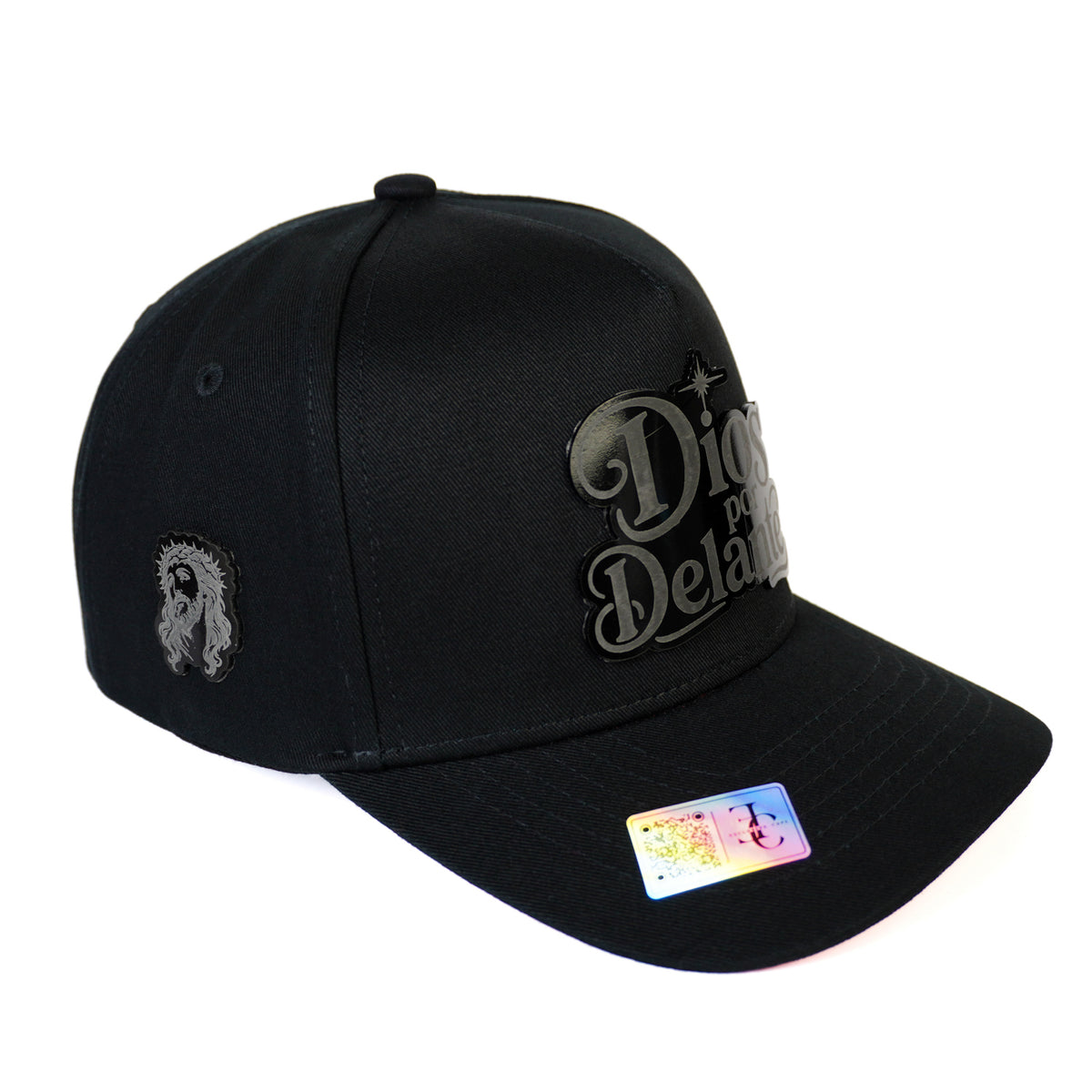 Dios por Delante Placa Snapback Hat