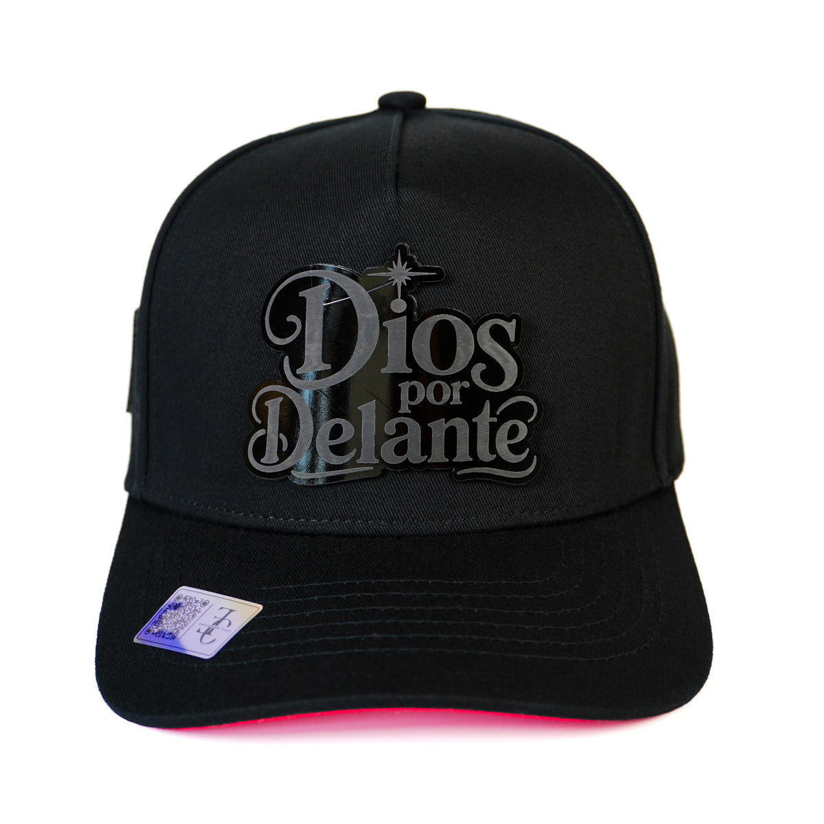 Dios por Delante Placa Snapback Hat