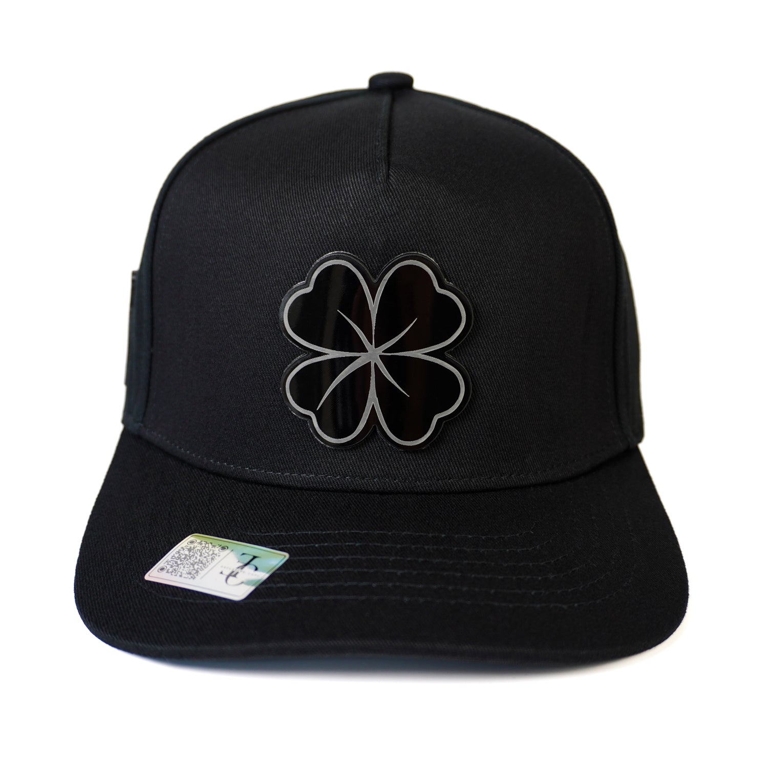 Trébol Placa Snapback — Negra