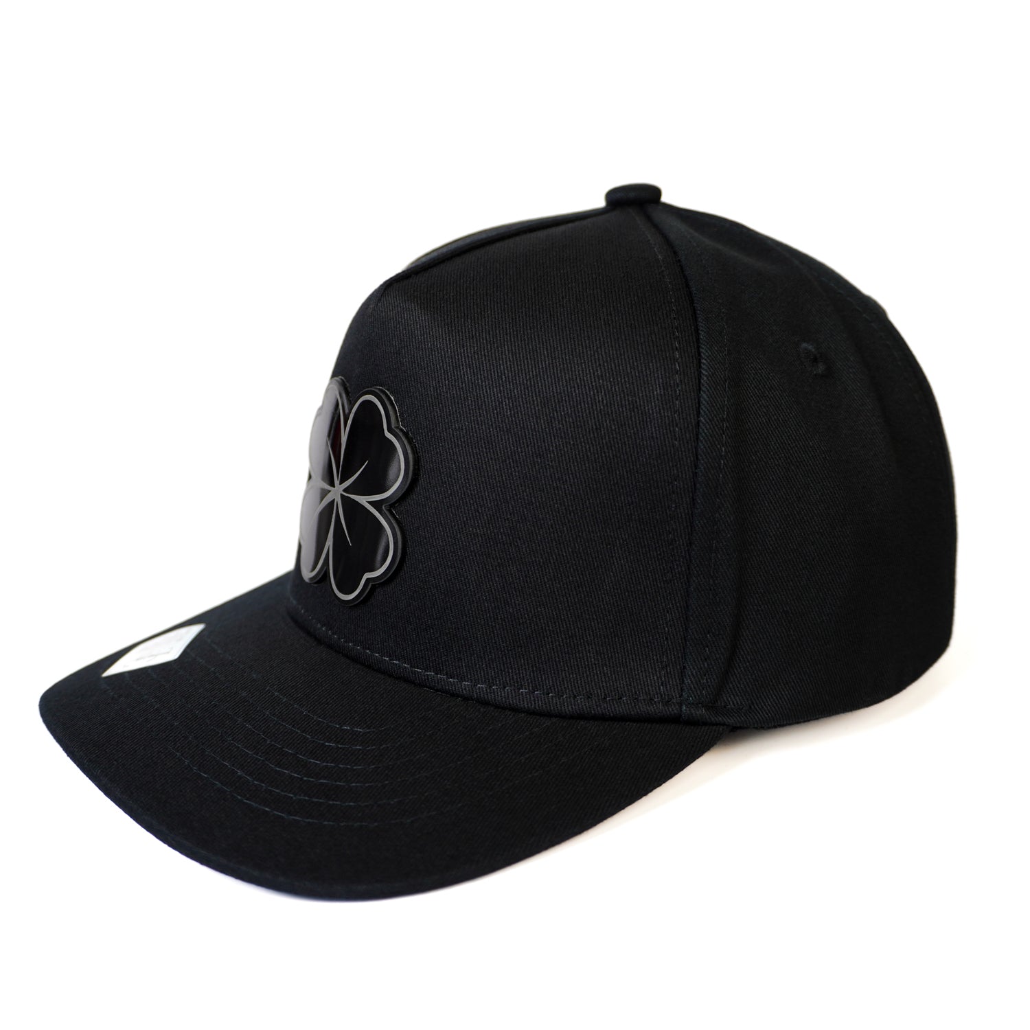 Trébol Placa Snapback — Negra