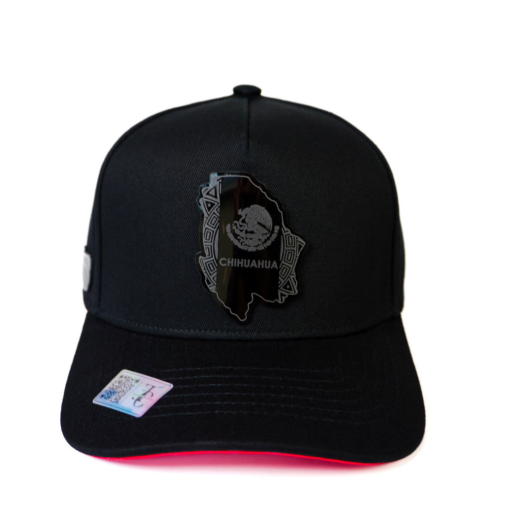 Chihuahua Snapback — Negro/Rojo Visera