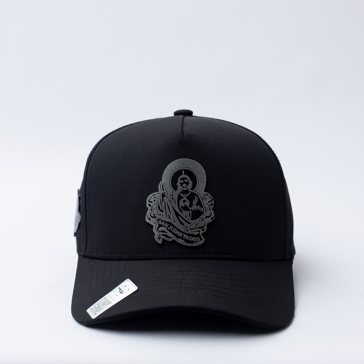 San Judas Placa Negra Snapback — Negro Hydro