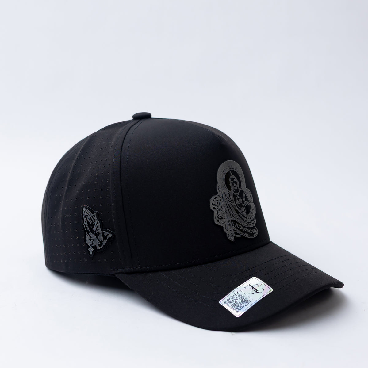 San Judas Placa Negra Snapback — Negro Hydro