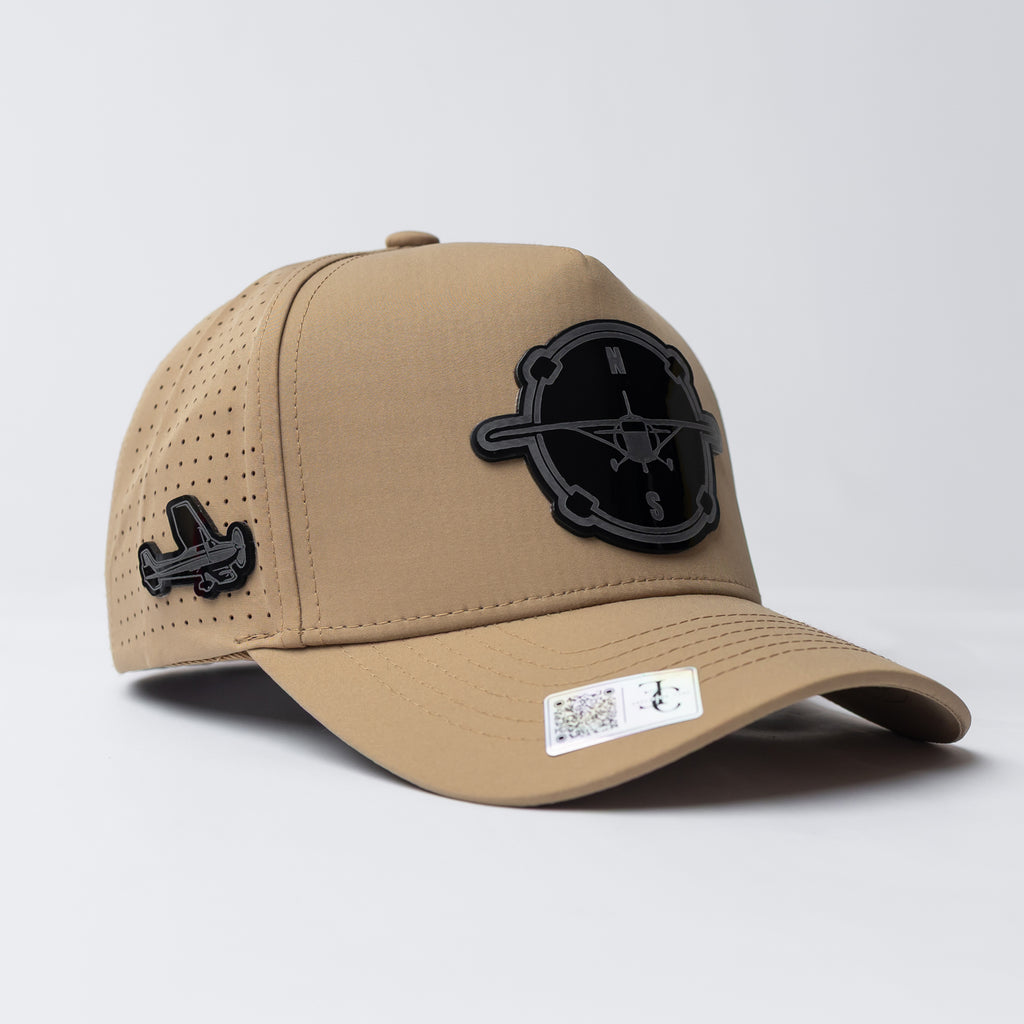 Compass Plane Placa Snapback Hat
