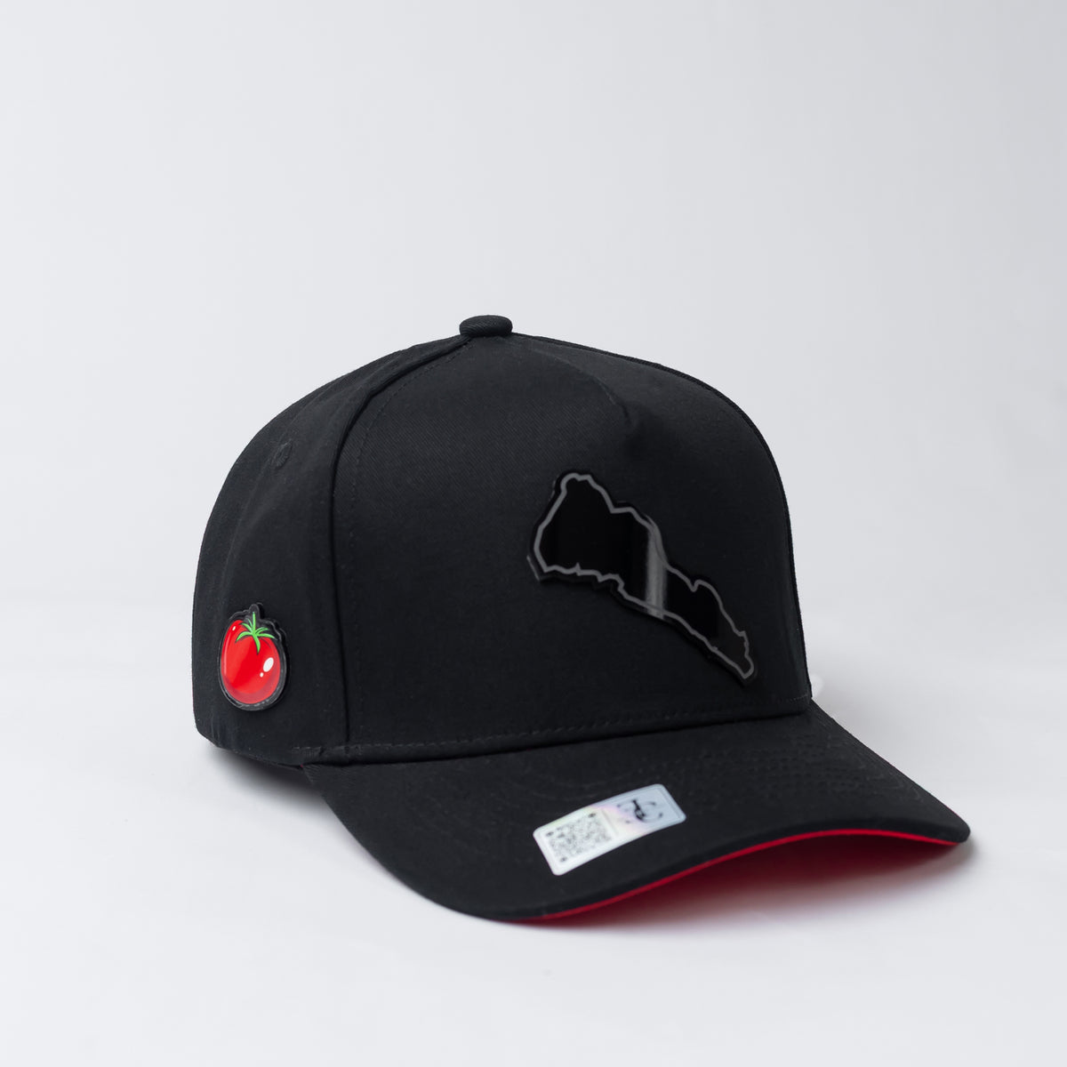 Sinaloa Silueta Snapback — Negro/Rojo