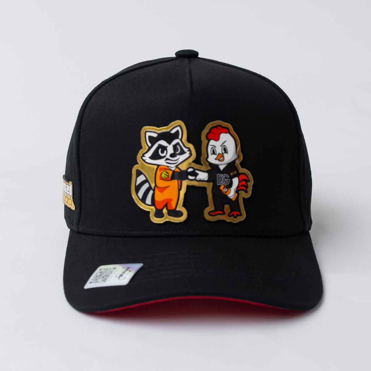 Nini 19-08 Placa Snapback — Negro/Rojo