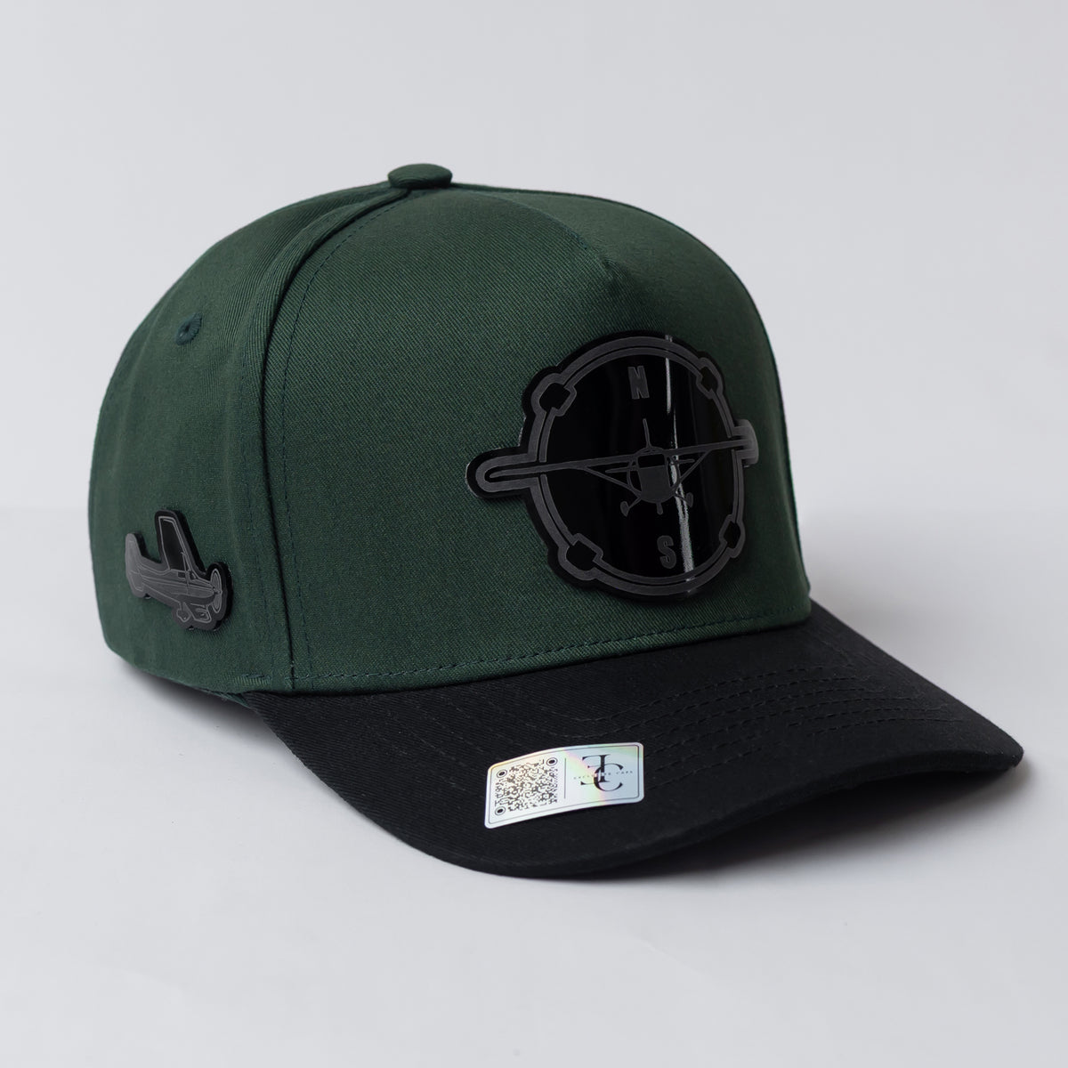 Compass Plane Placa Snapback Hat