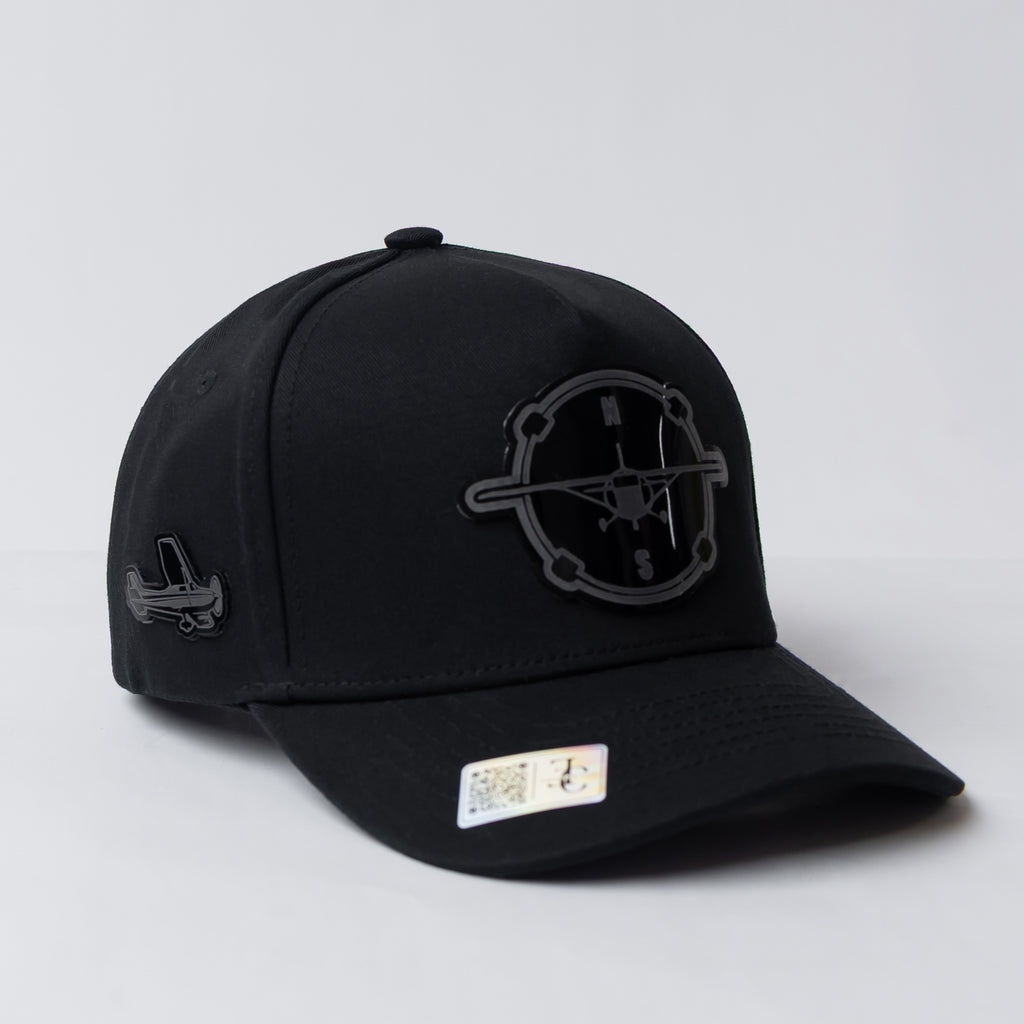 Compass Plane Placa Snapback Hat