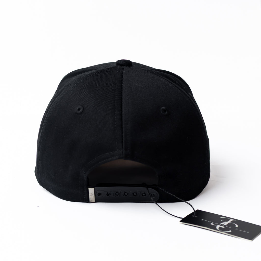 Virgen de Guadalupe Placa Snapback — Negro/Rojo