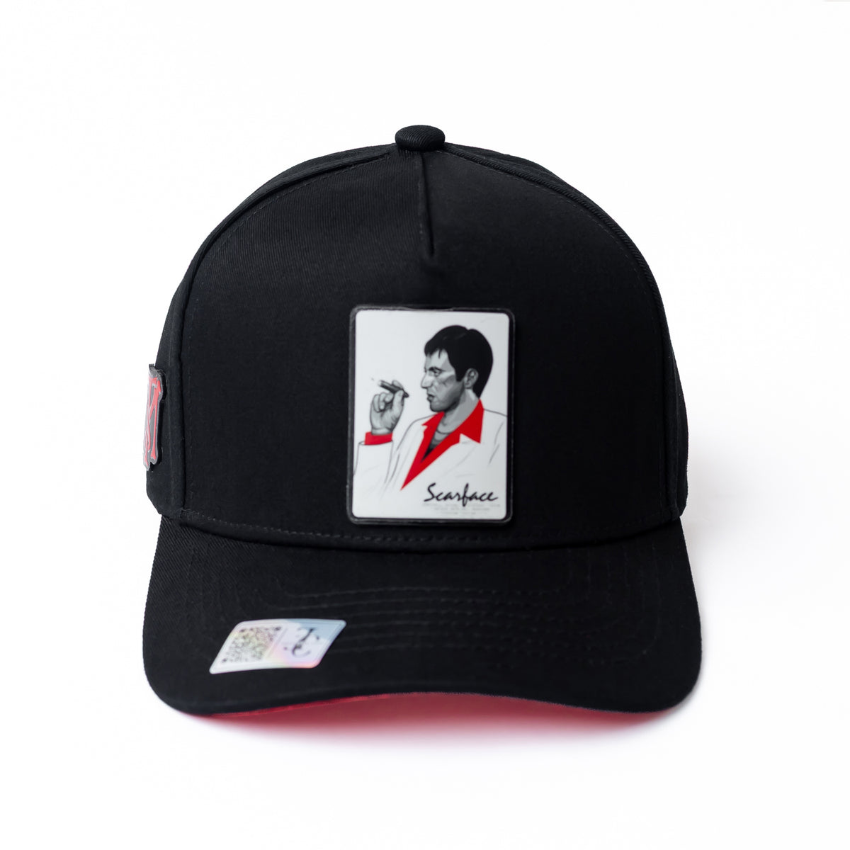 Tony Montana Scarface Snapback — Negro/Rojo