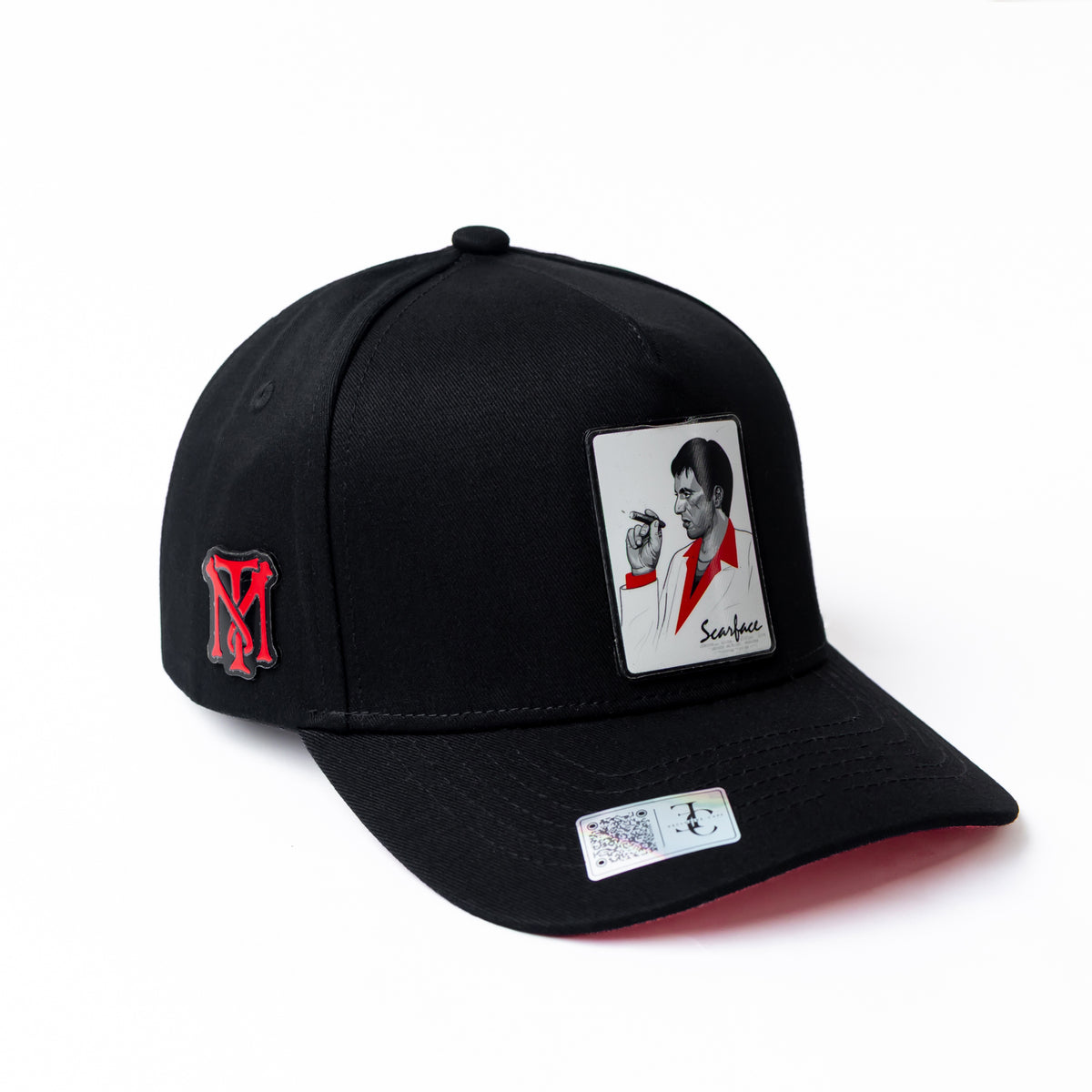 Tony Montana Scarface Snapback — Negro/Rojo