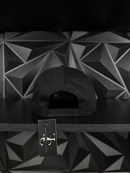 El gordo mz SnapBack hat- black Suede Visor