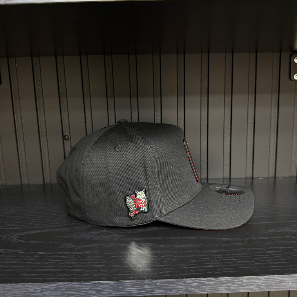 Exclusive Santa Muerte Red SnapBack Hat-Black/Red