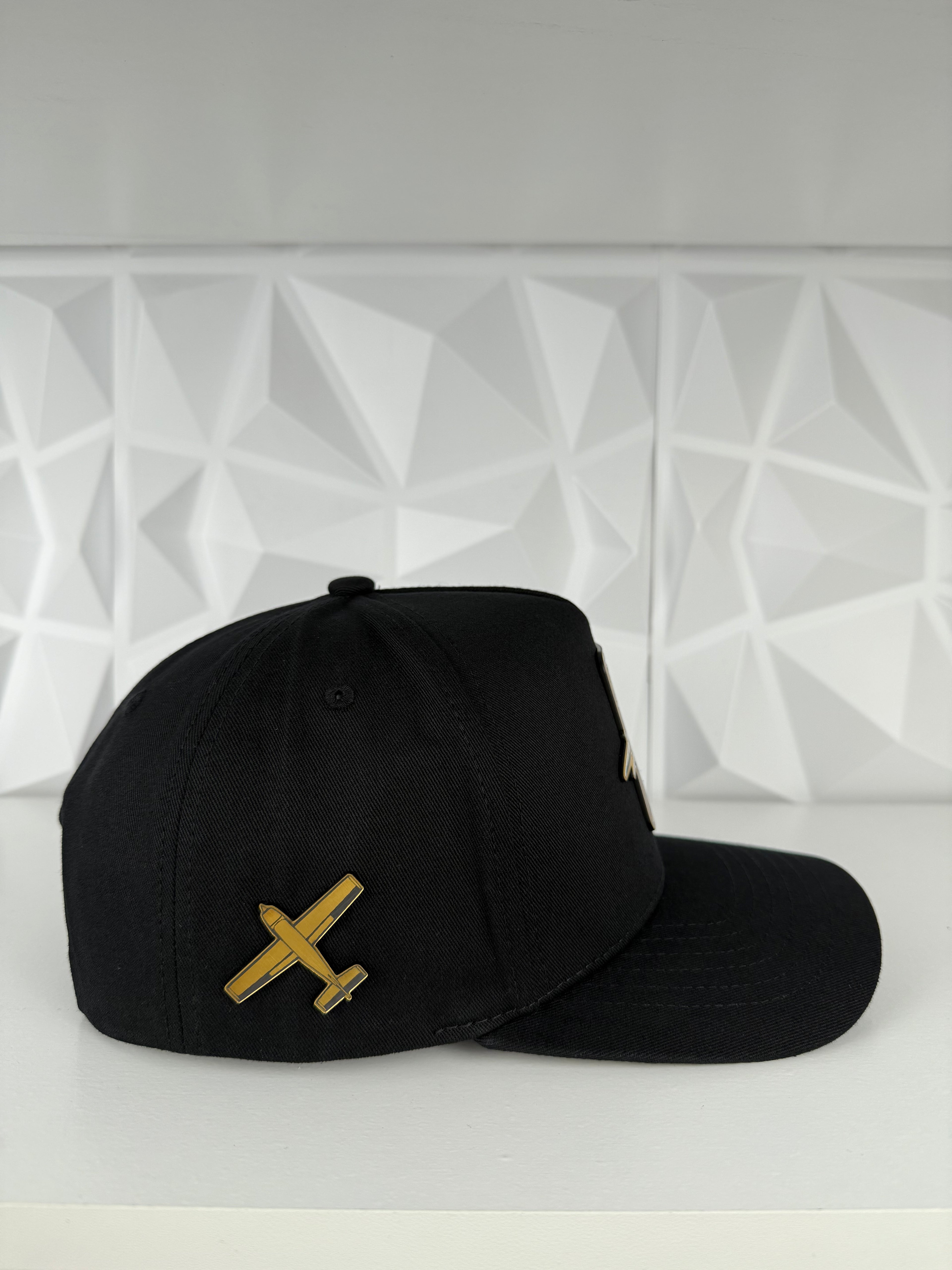 Ace Piloto SnapBack gorra-negra