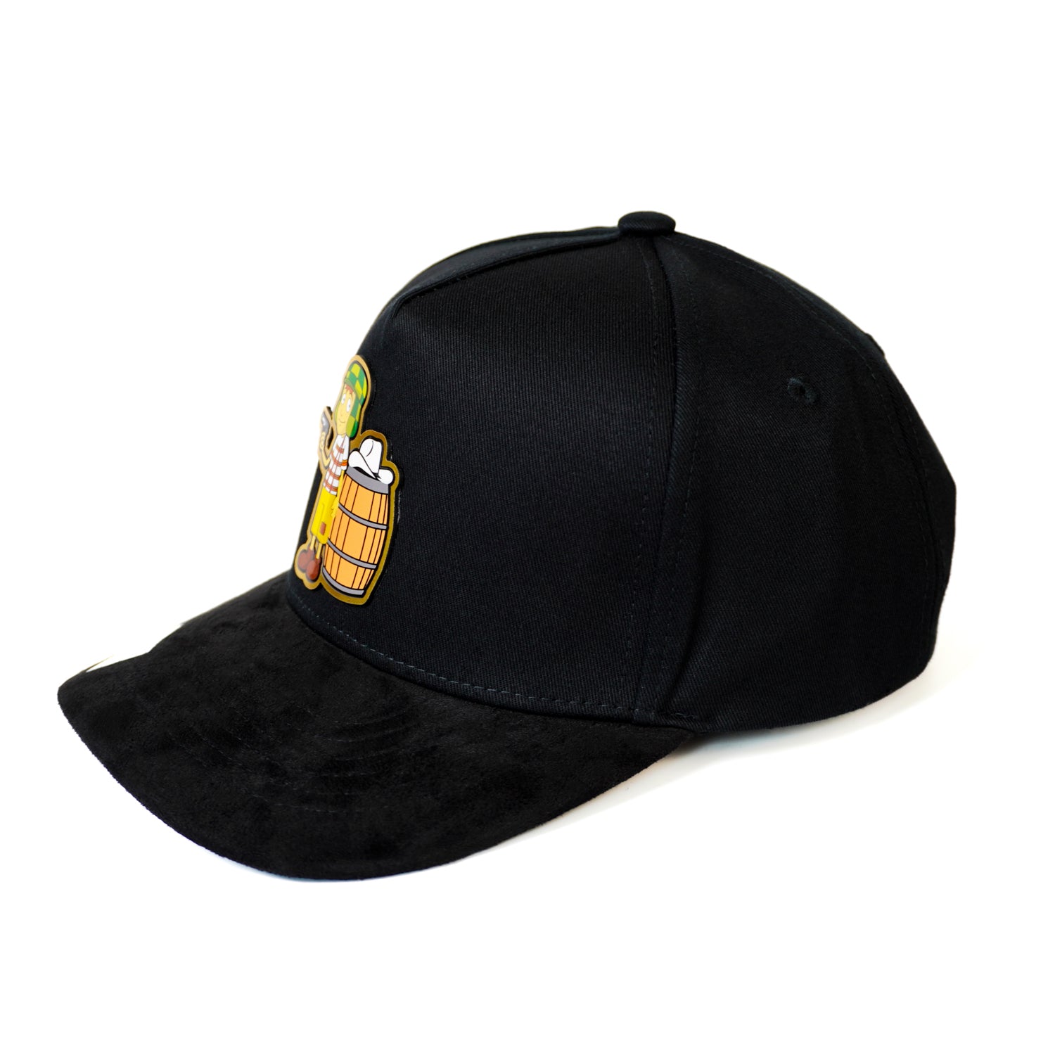 Chavo SnapBack Hat-Black Suede Visor
