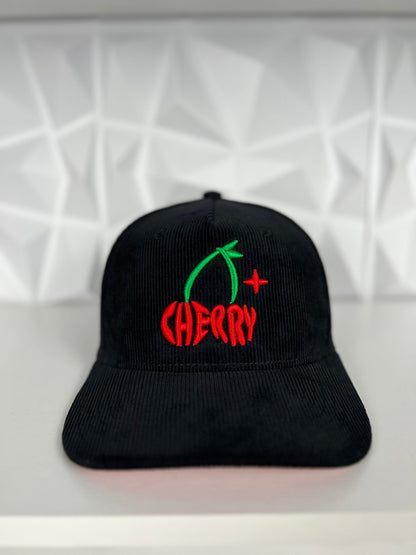 Cherry SnapBack gorra- negra/roja