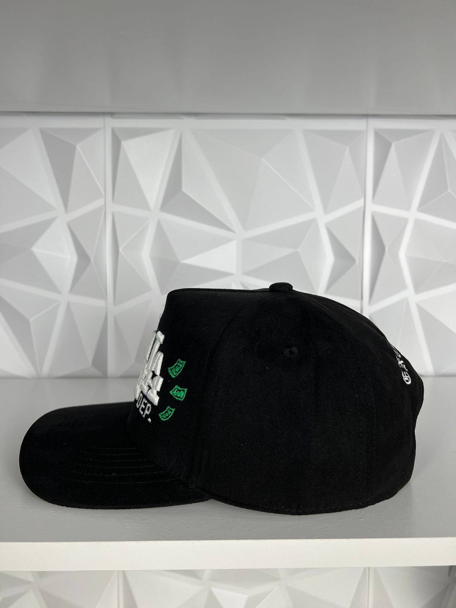 LA money SnapBack hat- suede