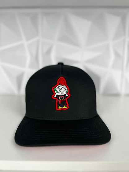 El nini SnapBack gorra - negra/roja