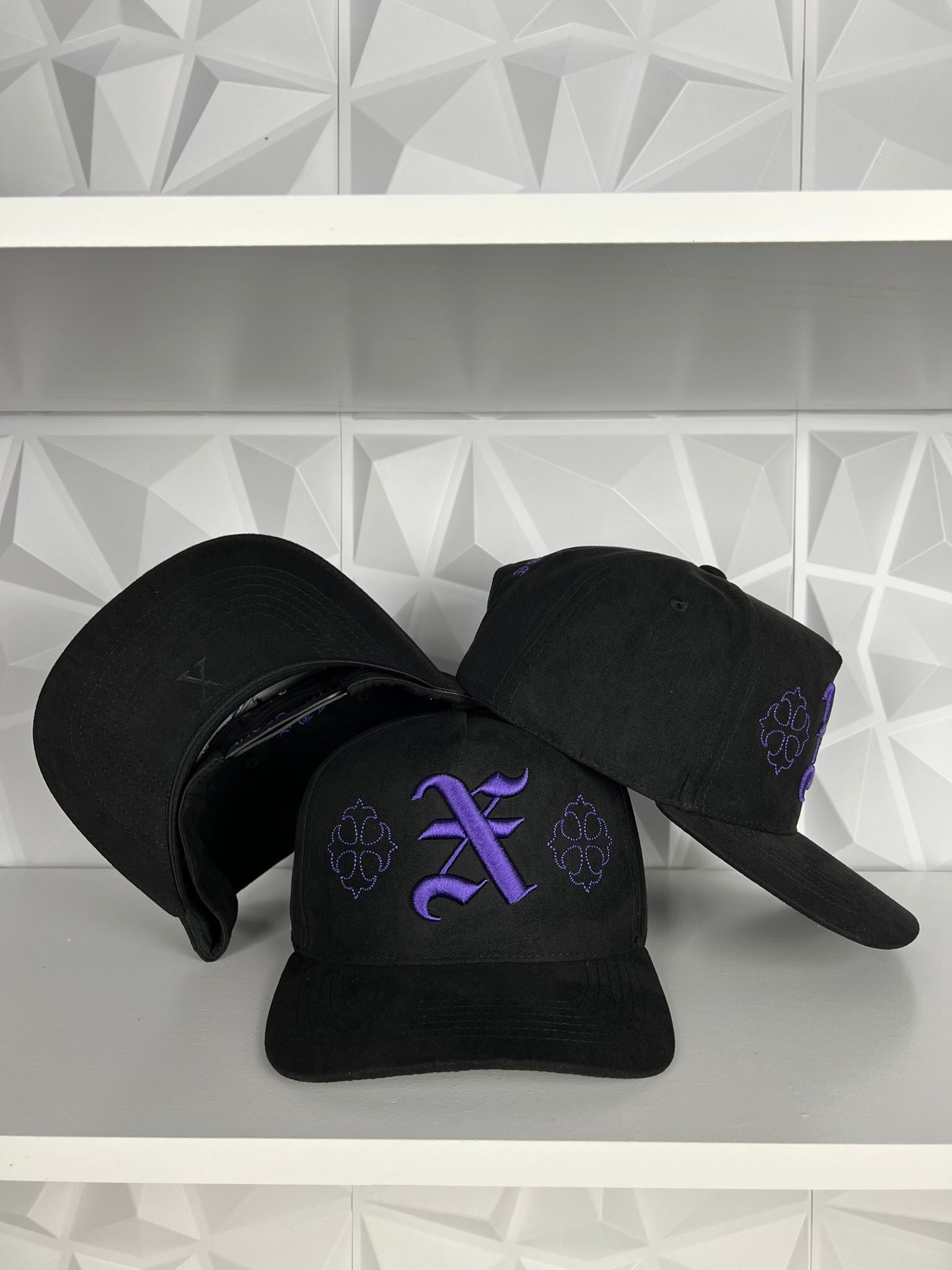 X flower’s SnapBack gorra- negra