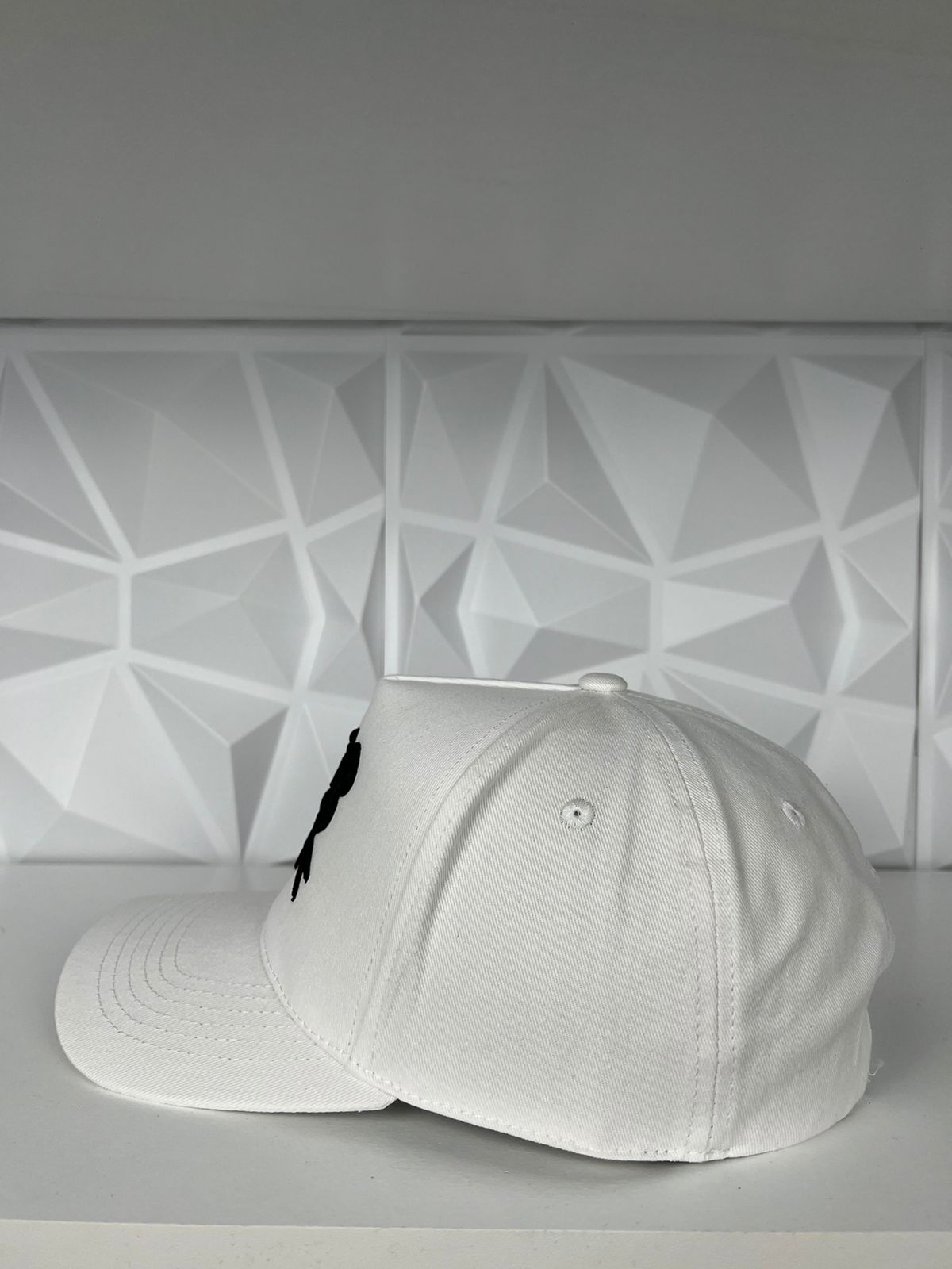 Black Panther SnapBack Hat-White